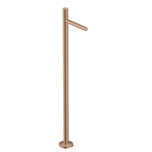 Bodenstehender Waschtischmischer in Brushed Red Gold von AXOR mit einem Hebel. Minimalistisches Design, geeignet für moderne Badezimmer.